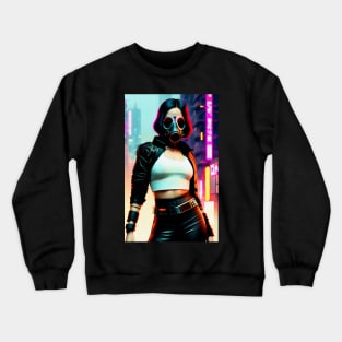 Abstract Cyberpunk Girl Crewneck Sweatshirt